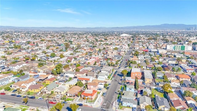 aerial view with a residential view and a mountain view