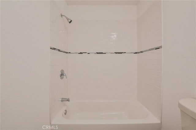 full bathroom with toilet and shower / tub combination