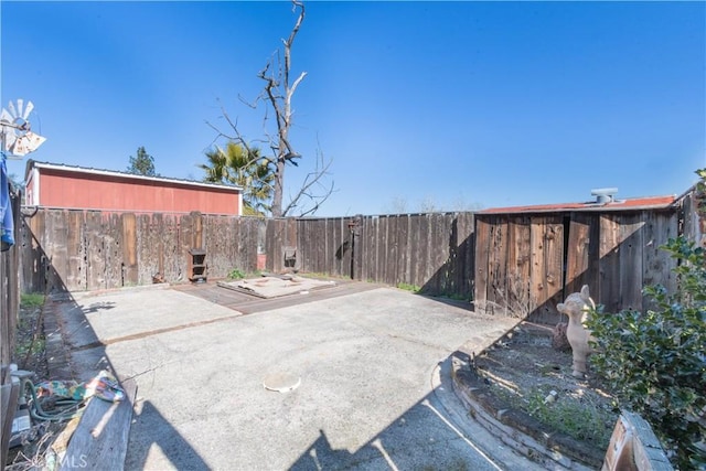 view of patio with a fenced backyard