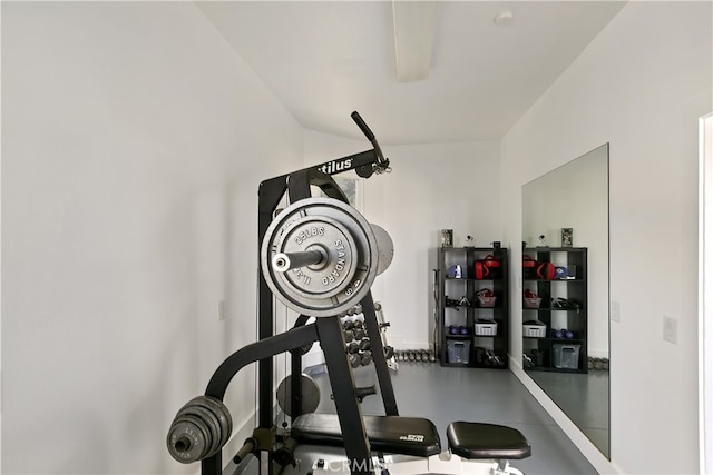 view of workout area