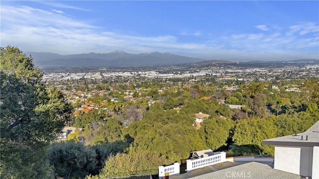 aerial view featuring a mountain view