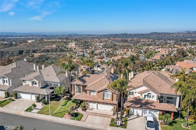 aerial view featuring a residential view