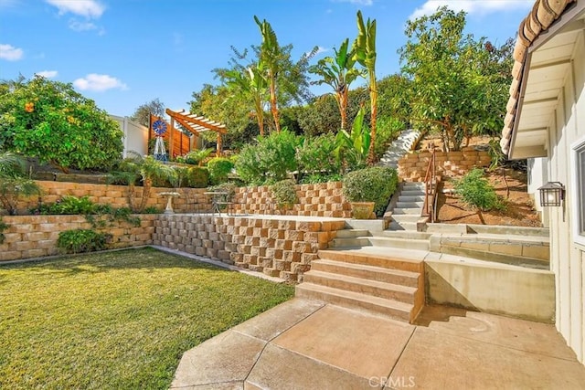 5605 Via, San Jacinto, Riverside, CA 92506 - view of yard featuring stairs