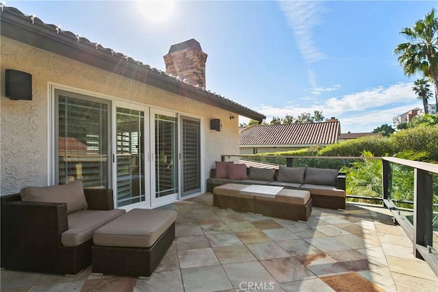 view of patio featuring outdoor lounge area