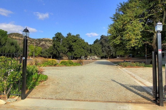 view of street featuring a mountain view