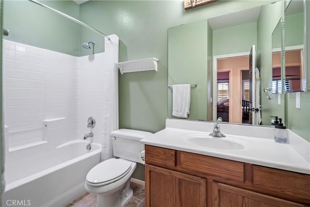 40467 Tiger Way, Palmdale, CA 93551 - ensuite bathroom featuring vanity, toilet, shower / tub combination, and connected bathroom