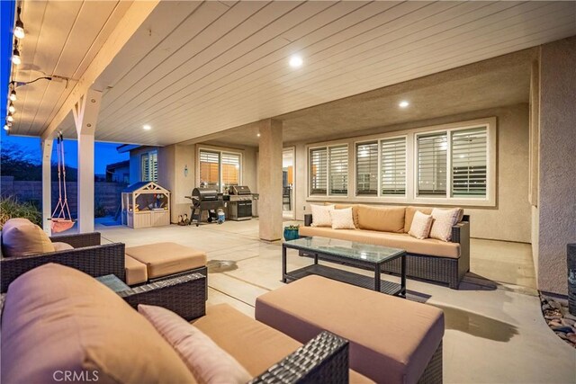 40467 Tiger Way, Palmdale, CA 93551 - view of patio / terrace featuring outdoor lounge area and a grill