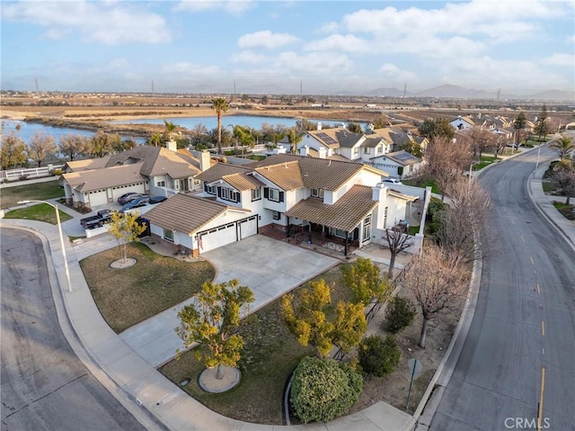 14201 Ross Ct, Rancho Cucamonga, CA 91739 - aerial view of residential area featuring a water and mountain view