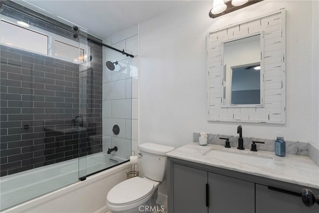 14201 Ross Ct, Rancho Cucamonga, CA 91739 - bathroom with vanity and combined bath / shower with glass door