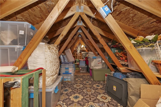 view of attic