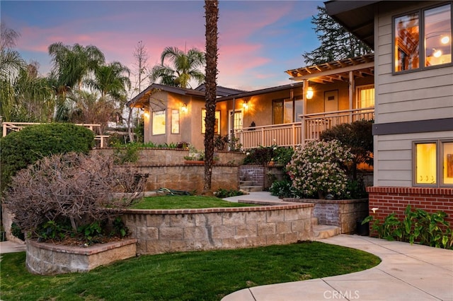 view of front of home featuring brick siding