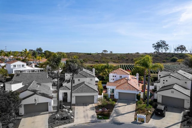 aerial view featuring a residential view