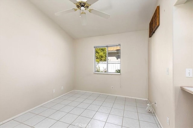 40292 Corte Delfin, Murrieta, CA 92562 - empty room with light tile patterned floors, baseboards, and ceiling fan