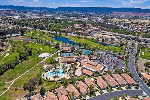 40292 Corte Delfin, Murrieta, CA 92562 - aerial view of property and surrounding area featuring a water and mountain view and nearby suburban area