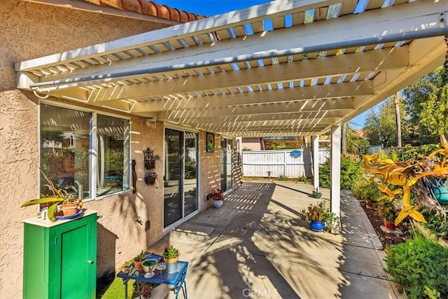 40292 Corte Delfin, Murrieta, CA 92562 - view of patio featuring fence and a pergola