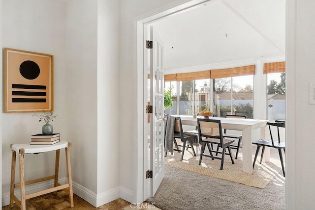 interior space with baseboards