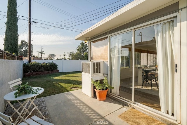 view of patio with fence