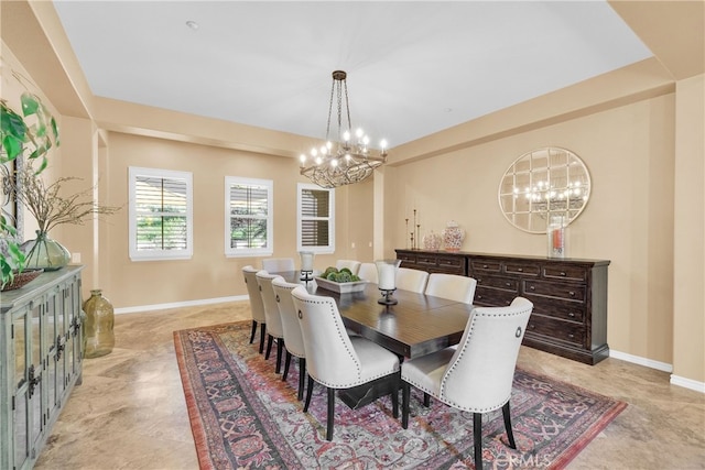 dining area with baseboards