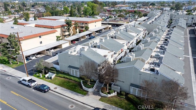 drone / aerial view with a residential view