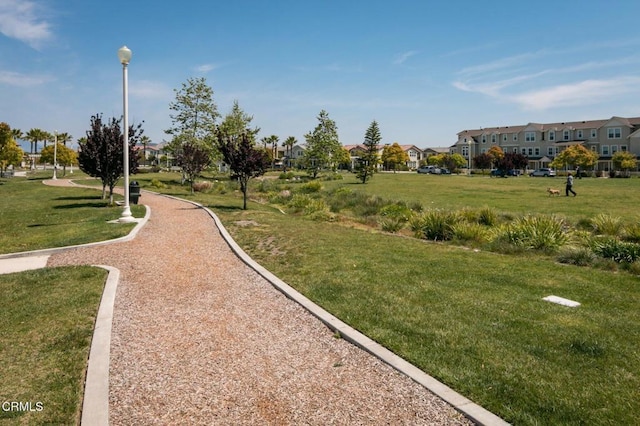 surrounding community featuring a residential view and a yard