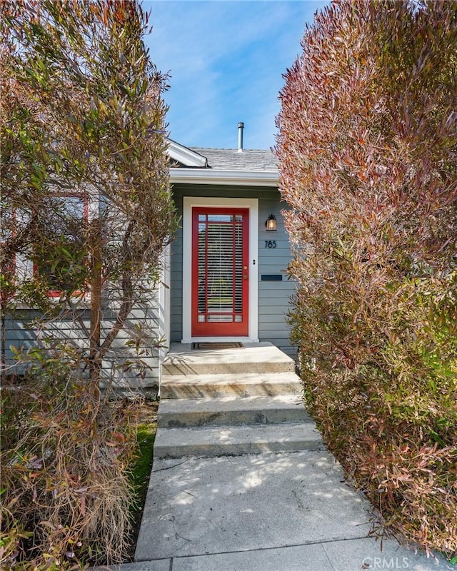 view of doorway to property