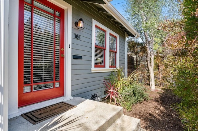 view of doorway to property