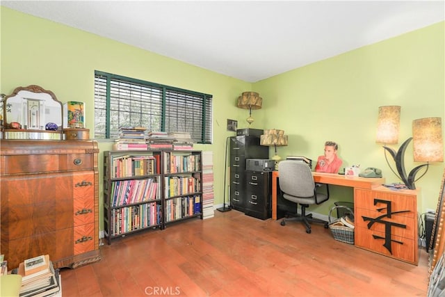 office with wood finished floors