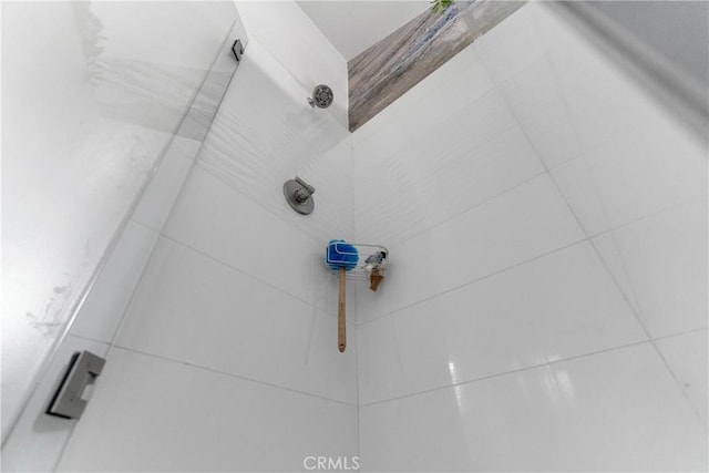 room details with a tile shower