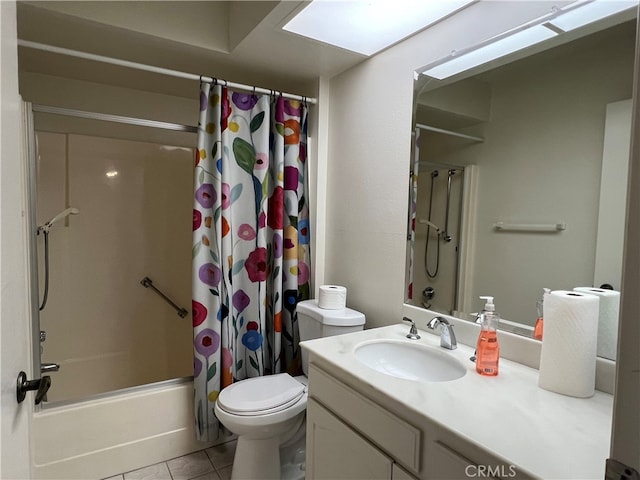 4018 Calle Sonora Este Unit C, Laguna Woods, CA 92637 - full bathroom with tile patterned flooring, shower / bath combination with curtain, and vanity
