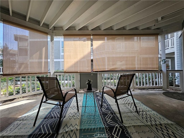 balcony featuring a patio area