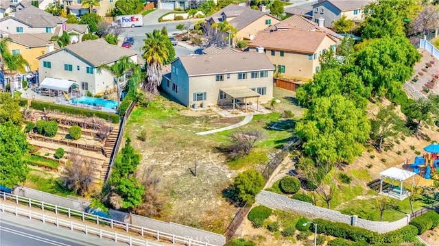 drone / aerial view featuring a residential view