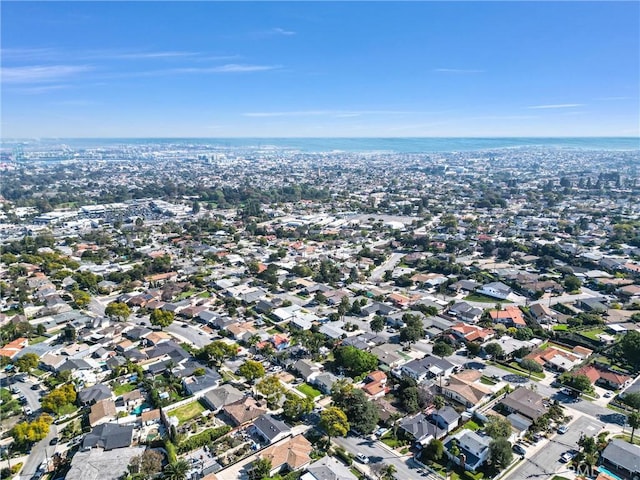 aerial view with a residential view