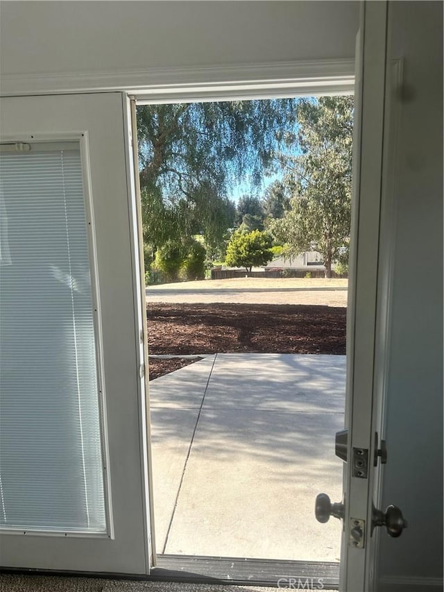 view of doorway to outside