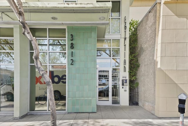 view of doorway to property