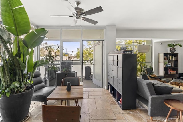 interior space with plenty of natural light