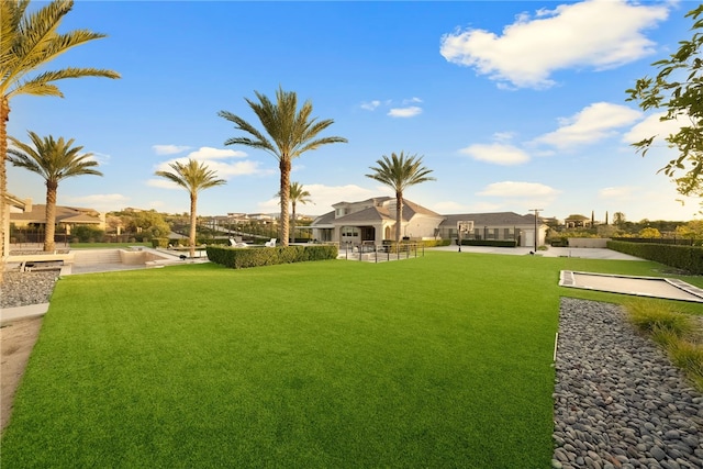 view of yard with a gazebo