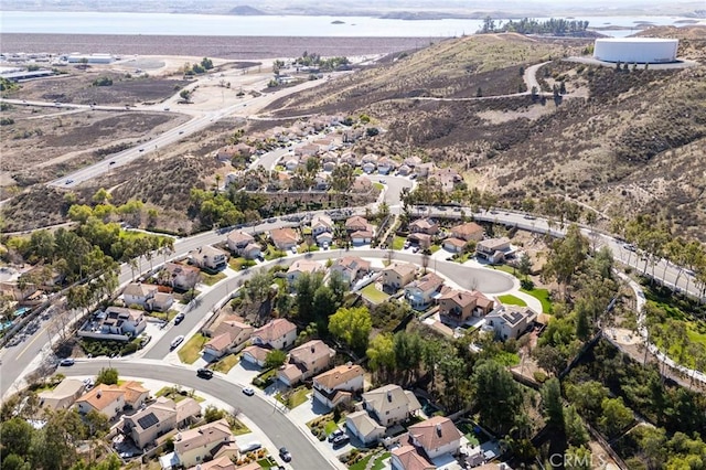 bird's eye view with a residential view and a mountain view