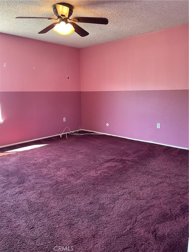 3570 Gettysburg Dr, Riverside, CA 92503 - carpeted spare room featuring a ceiling fan and a textured ceiling
