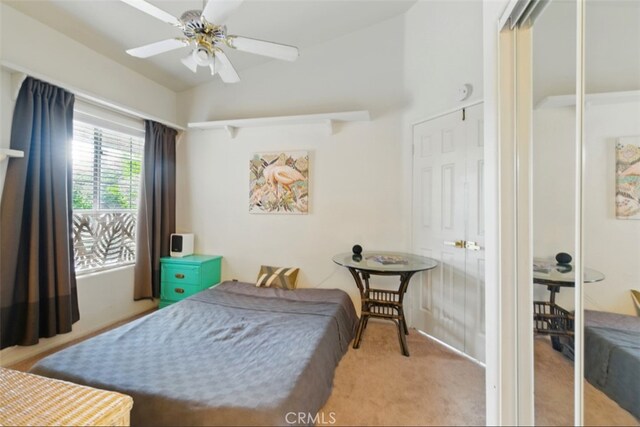 68820 San Felipe Rd, Cathedral City, CA 92234 - carpeted bedroom with a ceiling fan