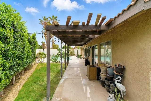 68820 San Felipe Rd, Cathedral City, CA 92234 - view of patio / terrace with a pergola
