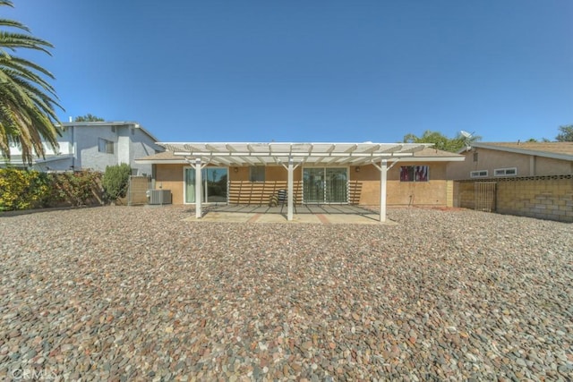 8371 Hawthorne St, Rancho Cucamonga, CA 91701 - back of property with a pergola, stucco siding, and a patio