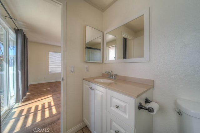 8371 Hawthorne St, Rancho Cucamonga, CA 91701 - bathroom featuring vanity and wood finished floors