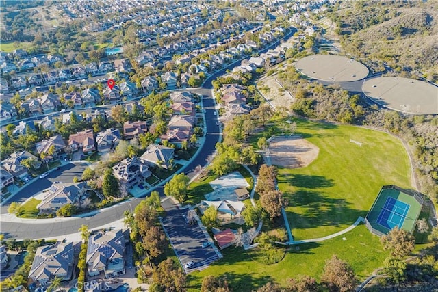 bird's eye view featuring a residential view