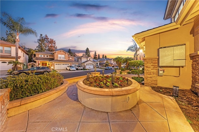 view of patio / terrace featuring a residential view