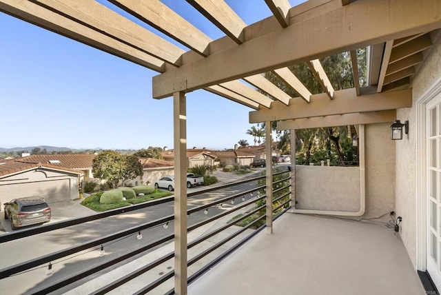 balcony with a residential view