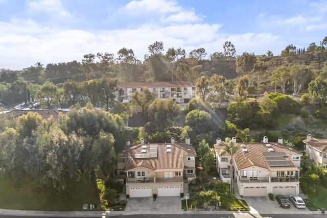 aerial view featuring a residential view