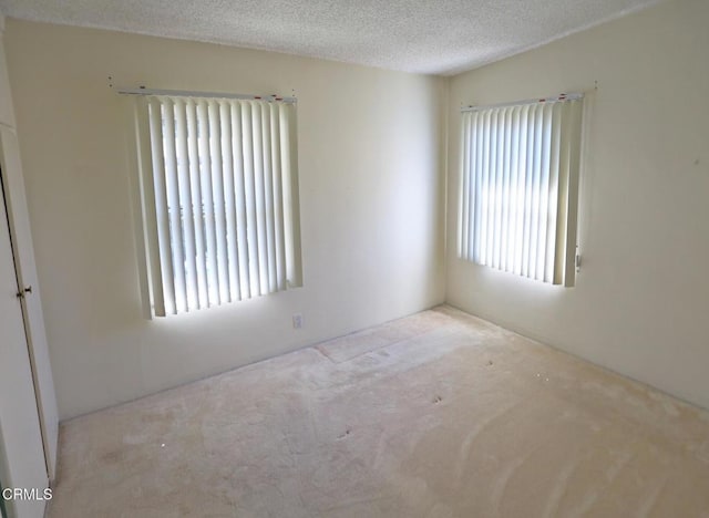 empty room with a textured ceiling