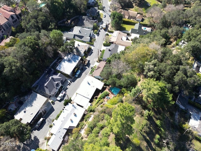 drone / aerial view with a residential view