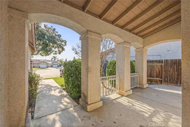 view of patio / terrace with fence