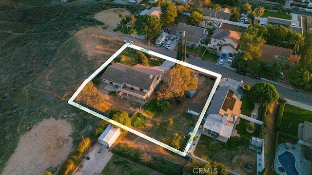 aerial view with a residential view